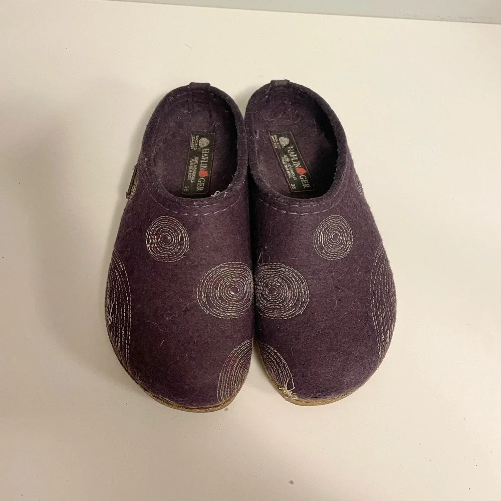 Haflinger Spirit Wool Clog Slippers EUR 36 Womens Size 5 Lavender Purple - Picture 2 of 9